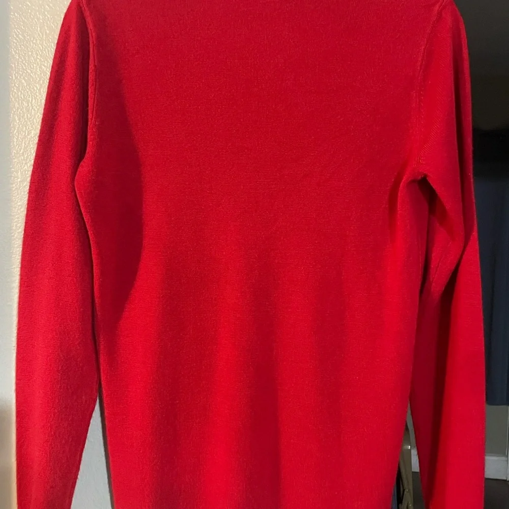 Kim Rogers Red Crewneck Knit Sweater Medium